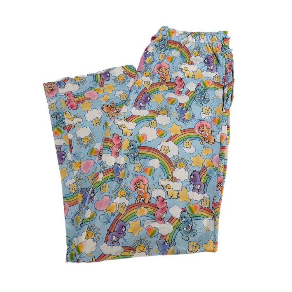 Care Bears Blue Rainbow Pajama Sleep Pants: Cheer, Bedtime Share Bear Sleepwear